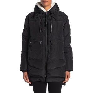 NWOT Bagatelle Faux Shearling Parka Jacket Black